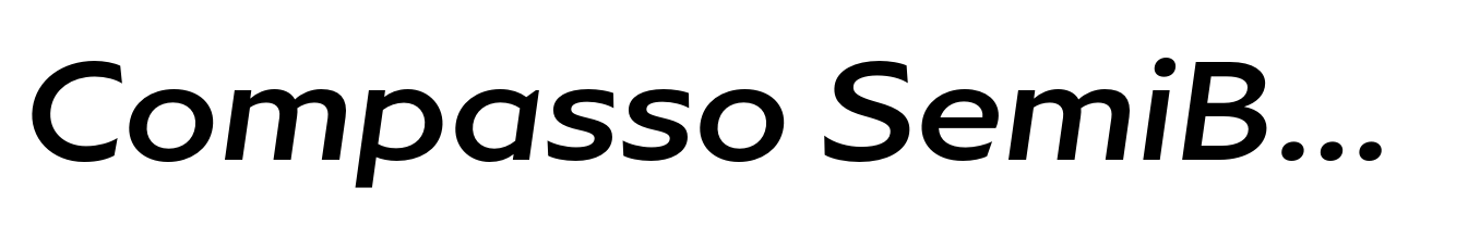 Compasso SemiBold Italic Extended